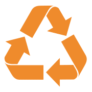 Orange recycle logo
